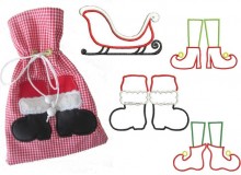 Stickserie - Weihnachtsfüße Appli